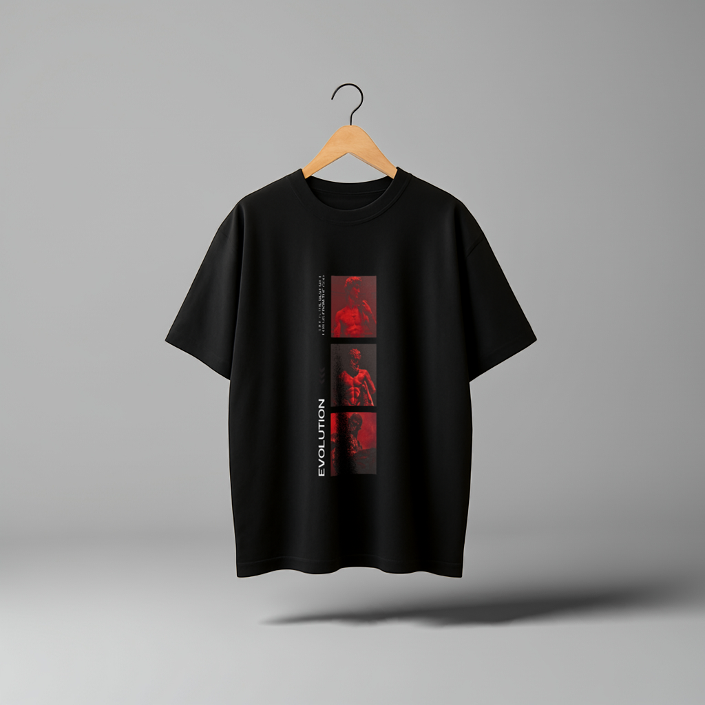 Urban Phoenix Rising Oversized T-Shirt (240GSM Material) - Streetwear Legend TeeEvolution Art Graphic T-Shirt