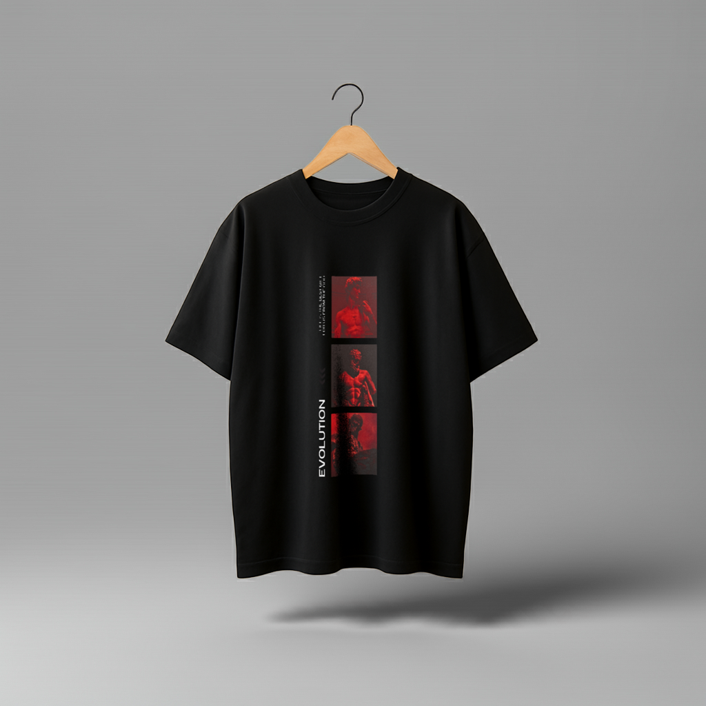 Urban Phoenix Rising Oversized T-Shirt (240GSM Material) - Streetwear Legend TeeEvolution Art Graphic T-Shirt