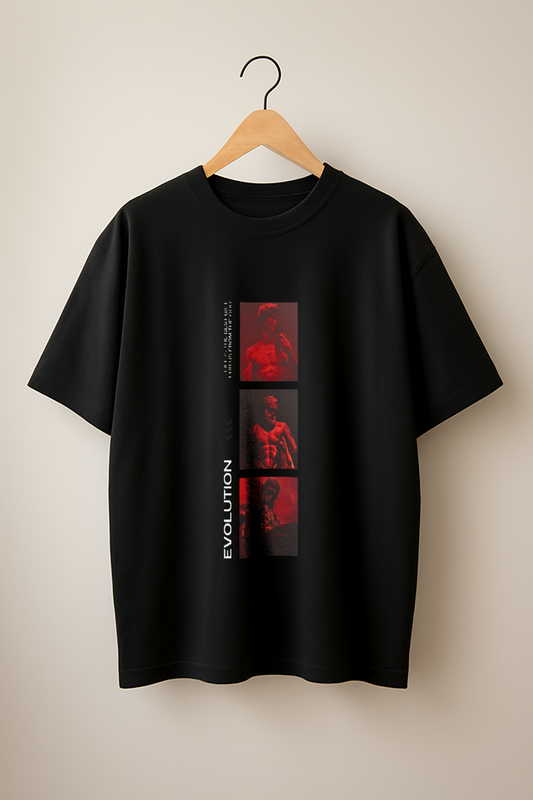 Urban Phoenix Rising Oversized T-Shirt (240GSM Material) - Streetwear Legend TeeEvolution Art Graphic T-Shirt