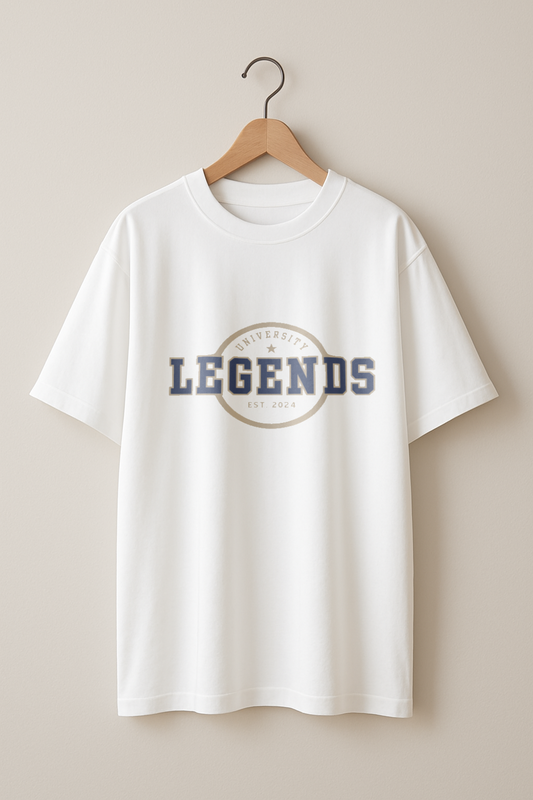 Vintage University Legends Oversized T-Shirt (240GSM Material) - Y2K Aesthetic College TeeLegends University T-Shirt